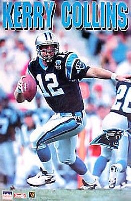 1995 Kerry Collins Carolina Panthers Original Starline Poster OOP