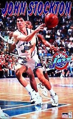 1997 Classic John Stockton \"Look Away Pass\" Utah Jazz Original Starline Poster