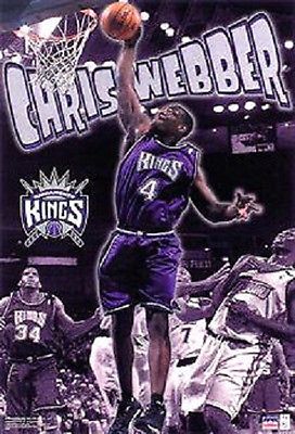 2001 Chris Webber Sacramento Kings Original Starline Poster OOP
