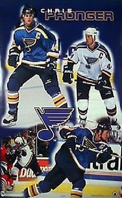 1998 Chris Pronger St Louis Blues Original Norman James Poster OOP