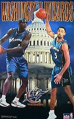 1998 Washington Wizards Original Starline Poster OOP Webber & Howard Fab Five