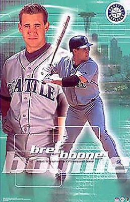 2002 Bret Boone Seattle Mariners  Original Starline Action Poster