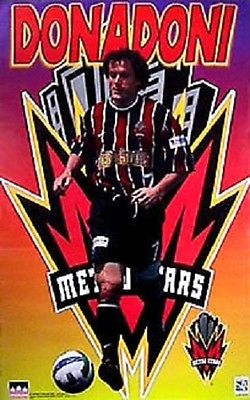 1997 Roberto Donadoni NEW YORK METROSTARS Original Starline Poster OOP