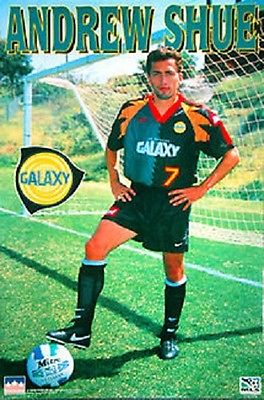 1996 Andrew Shue LA GALAXY Original Starline Poster OOP