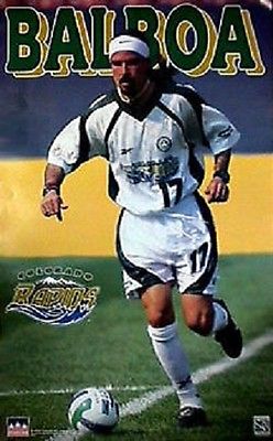 1997 Marcelo Balboa COLORADO RAPIDS Original Starline Poster OOP