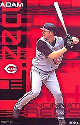 2002 Adam Dunn Cincinnati Reds  Original Starline Poster OOP