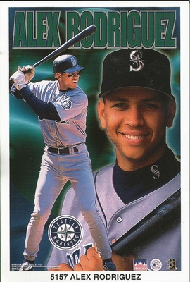 Alex Rodriguez SEATTLE MARINERS Original Starline Poster MINI Promo Piece 3x5