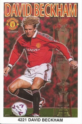 DAVID BECKHAM MANCHESTER UNITED Original Starline Poster MINI Promo Piece 3x5
