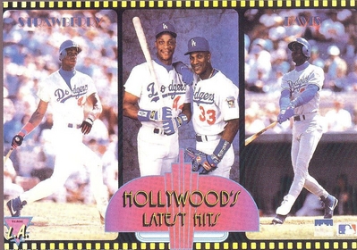 HOLLYWOODS HITS Davis Strawberry LA DODGERS Starline Poster MINI Promo Piece 3x5