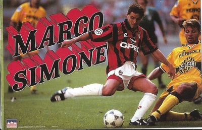 MARCO SIMONE AC MILAN ITALY Original Starline Poster MINI Promo Piece 3x5