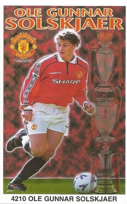 OLE GUNNAR SOLSKJAER 99 MANCHESTER UNITED Starline Poster MINI Promo Piece 3x5