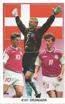 DENMARK  NATIONAL TEAM COLLAGE Original Starline Poster MINI Promo Piece 3x5