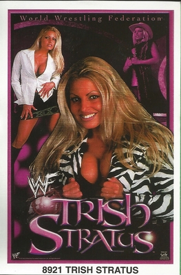 Trish Stratus Original Funky Posters Wrestling MINI Promo Piece 3x5