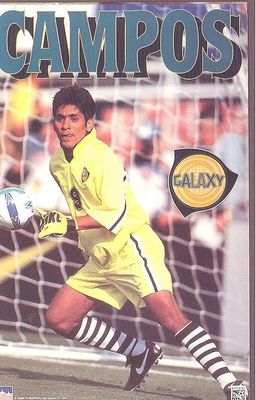 1996 Jorge Campos LA GALAXY Original Starline Poster OOP