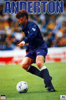 1996 Darren Anderton TOTTENHAM HOTSPUR Original Starline Poster OOP