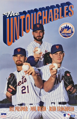 1996 NY Mets\"Untouchables\"Original Starline Poster Wilson Isringhausen Pulsipher