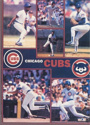 1990 Starline CHICAGO CUBS Maddux Sandberg Monster Poster MINI Promo Piece RARE