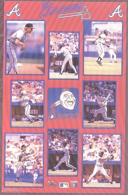 1980\'s ATLANTA BRAVES Murphy Horner RARE Starline Poster MINI Promo Piece 3x5