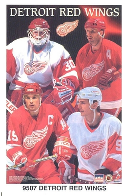 DETROIT RED WINGS COLLAG Yzerman Shanahan Fedorov Starline Poster MINI Promo 3x5