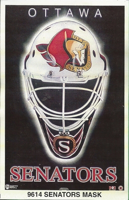OTTAWA SENATORS MASK Original Norman James Poster MINI Promo Piece 3x5