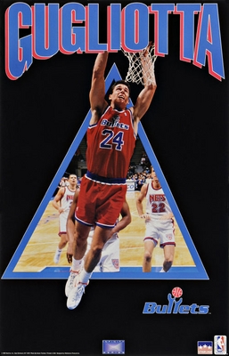 1993 Tom Gugliotta Washington Bullets Orig. Starline Infinity Series Poster OOP