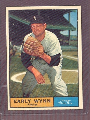 1961 Topps #455 Early Wynn NM+ CHICAGO WHITE SOX crease free