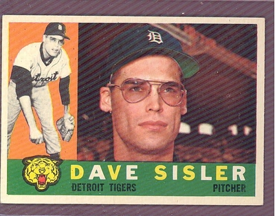 1960 Topps #186 Dave Sisler NM DETROIT TIGERS crease free