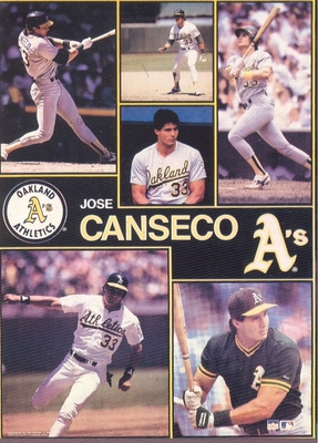 1990 Starline JOSE CANSECO A\'s Monster Poster MINI PromoPiece RARE