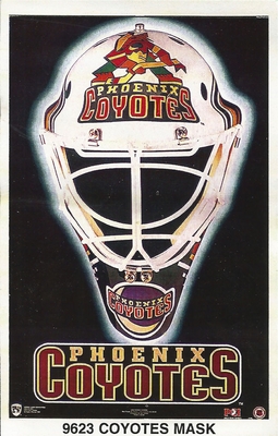 PHOENIX COYOTES MASK Original Norman James Poster MINI Promo Piece 3x5