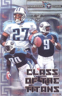2001 Tennessee Titans Collage McNair George Kearse Original Starline Poster OOP