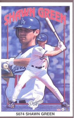 Shawn Green LOS ANGELES DODGERS Starline Poster MINI Promo Piece 3x5