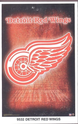 DETROIT RED WINGS LOGO Original Starline Poster MINI Promo Piece 3x5