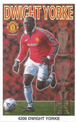 1999 Dwight Yorke MANCHESTER UNITED Original Starline Poster OOP