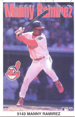 Manny Ramirez CLEVELAND INDIANS Starline Poster MINI Promo Piece 3x5