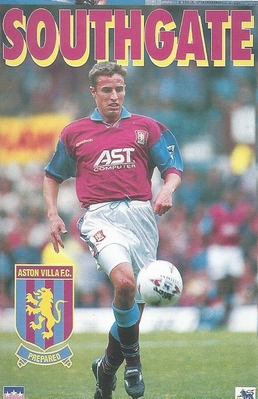 GARETH SOUTHGATE ASTON VILLA FC Original Starline Poster MINI Promo Piece 3x5