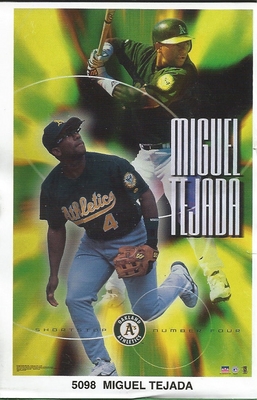 Miguel Tejada OAKLAND A\'S  Starline Poster MINI Promo Piece 3x5