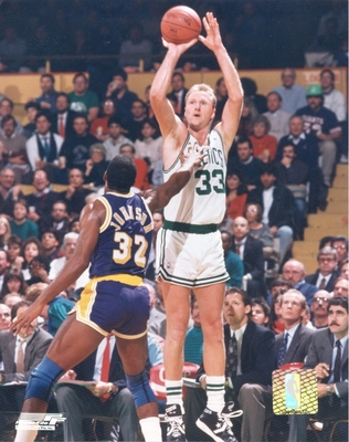 Larry Bird shoots over Magic Johnson Celtics vs. Lakers 8X10 Photo by Photofile