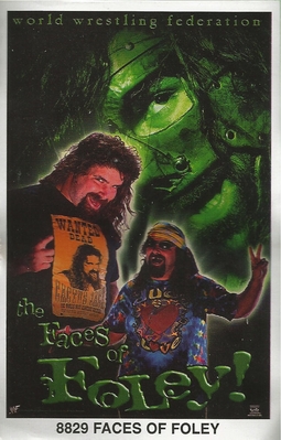 Faces of Foley Original Funky Posters Wrestling MINI Promo Piece 3x5