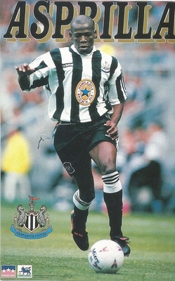 FAUSTINO ASPRILLA NEWCASTLE UNITED Original Starline Poster MINI Promo Piece 3x5