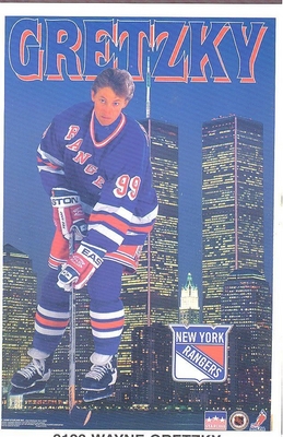 Wayne Gretzky NEW YORK RANGERS Original Starline Poster MINI Promo 3x5