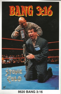Stone Cold BANG 3:16 Original Funky Posters Wrestling MINI Promo Piece 3x5