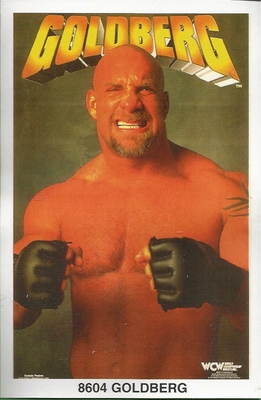 Goldberg  Original Funky Posters Wrestling MINI Promo Piece 3x5