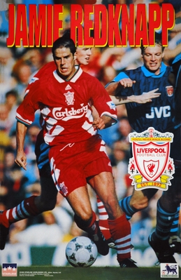 1995 Jamie Redknapp LIVERPOOL Original Starline Poster OOP