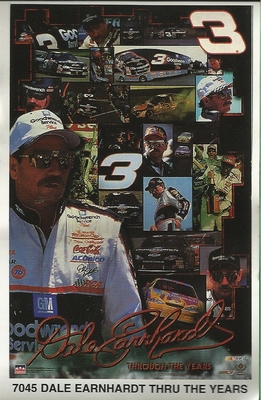 Dale Earnhardt Thru Years Original Starline NASCAR Poster MINI Promo Piece 3x5