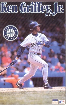 1997  Ken Griffey Jr Seattle Mariners Original Starline Poster OOP