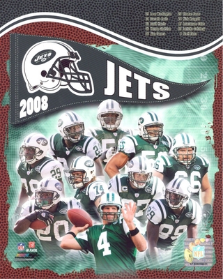 2008 NY Jets Composite 8X10 Glossy Photo by Photofile Favre Revis Mangold Harris
