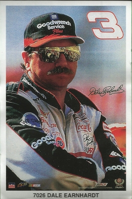 Dale Earnhardt Portrait Original Starline NASCAR Poster MINI Promo Piece 3x5