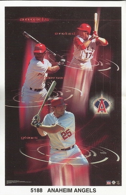 ANAHEIM ANGELS COLLAGE Glaus Original Starline Poster MINI Promo Piece 3x5