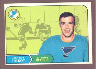 1968-69 O-Pee-Chee OPC #179 JeanGuy Talbot NM ST LOUIS BLUES crease free