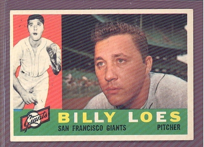 1960 Topps #181 Billy Loes NM SAN FRANCISCO GIANTS crease free